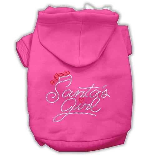 Christmas Pet Hoodie Rhinestone, Santa's Girl