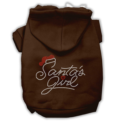 Christmas Pet Hoodie Rhinestone, Santa's Girl