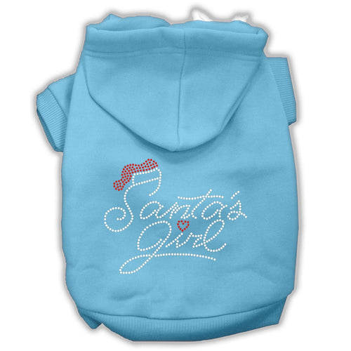 Christmas Pet Hoodie Rhinestone, Santa's Girl