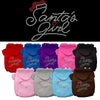 Christmas Pet Hoodie Rhinestone, Santa's Girl