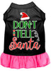Christmas Pet Dress Screen Printed, Don't Tell Santa