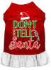 Christmas Pet Dress Screen Printed, Don't Tell Santa