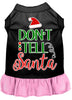 Christmas Pet Dress Screen Printed, Don't Tell Santa