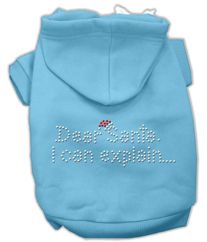 Christmas Pet Hoodie Rhinestone, Dear Santa, I Can Explain
