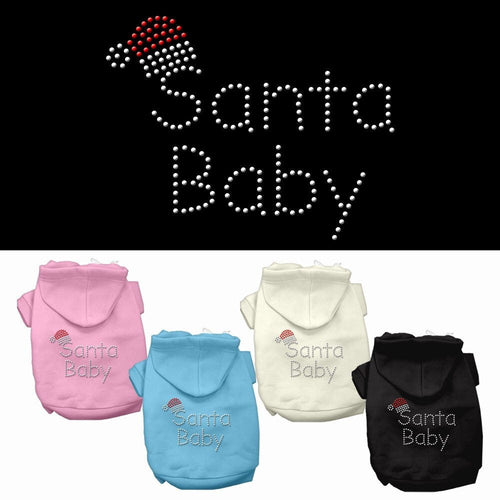 Christmas Pet Hoodie Rhinestone, Santa Baby