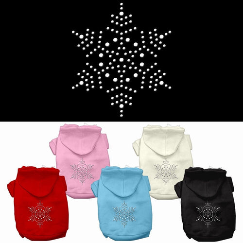 Christmas Pet Hoodie Rhinestone, Snowflake