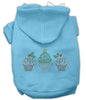 Christmas Pet Hoodie Rhinestone, Christmas Cupcake Trio