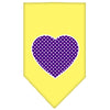 Pet and Dog Bandana Screen Printed, Purple Swiss Dot Heart