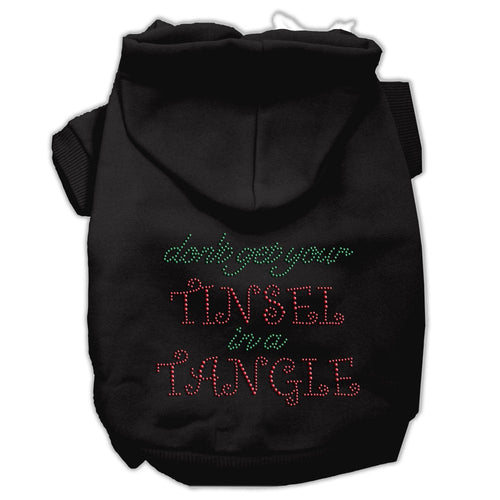 Christmas Pet Hoodie Rhinestone, Don't Get Your Tinsel In A Tangle