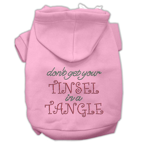 Christmas Pet Hoodie Rhinestone, Don't Get Your Tinsel In A Tangle