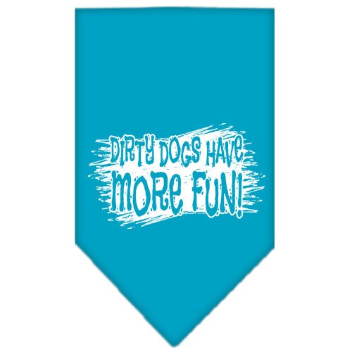 Pet and Dog Bandana Screen Printed, Dirty Dogs Have More Fun