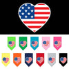 Pet and Dog Bandana Screen Printed, American Flag Heart