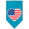 Pet and Dog Bandana Screen Printed, American Flag Heart
