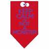 Pet and Dog Bandana Screen Printed, Keep Calm, I'm Not A Monster