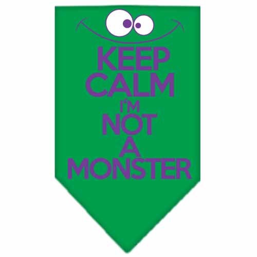 Pet and Dog Bandana Screen Printed, Keep Calm, I'm Not A Monster