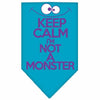 Pet and Dog Bandana Screen Printed, Keep Calm, I'm Not A Monster