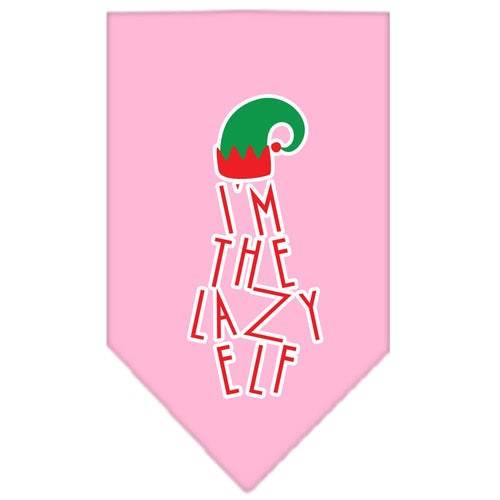 Christmas Pet and Dog Bandana Screen Printed, I'm The Lazy Elf