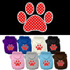 Pet Hoodie Red Swiss Dots Paw