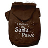 Christmas Pet Hoodie Screen Printed, I Believe In Santa Paws