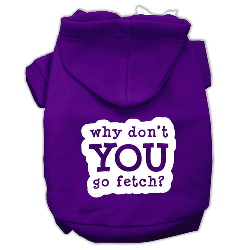 Pet Hoodie Screen Printed, Fetch