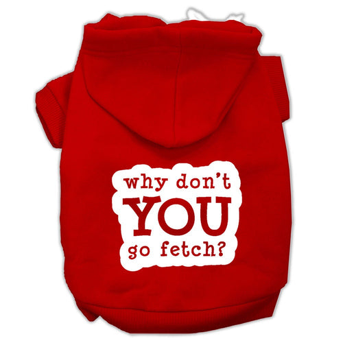Pet Hoodie Screen Printed, Fetch