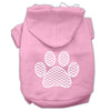 Pet Hoodie Chevron Paw Print