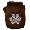 Pet Hoodie Chevron Paw Print