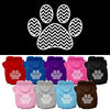 Pet Hoodie Chevron Paw Print