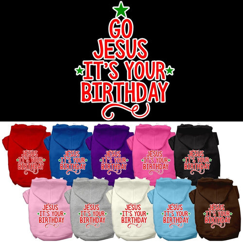Christmas Pet Hoodie Go Jesus, It's Your Birthday