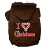 Christmas Pet Hoodie Screen Printed, I Heart Christmas