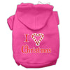 Christmas Pet Hoodie Screen Printed, I Heart Christmas