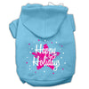 Christmas Pet Hoodie Screen Printed, Scribble Happy Holidays