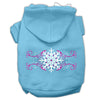 Christmas Pet Hoodie Screen Printed, Pink Snowflake Swirls