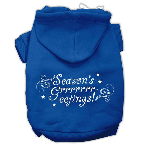 Christmas Pet Hoodie Screen Printed, Season's Greetings