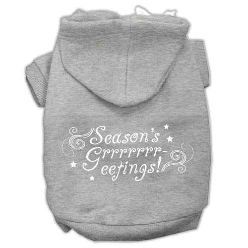 Christmas Pet Hoodie Screen Printed, Season's Greetings