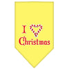 Christmas Pet and Dog Bandana Screen Printed, I Heart Christmas
