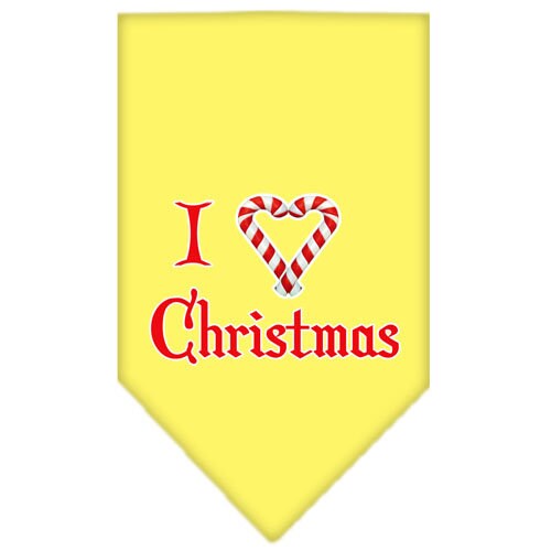 Christmas Pet and Dog Bandana Screen Printed, I Heart Christmas