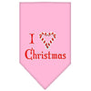 Christmas Pet and Dog Bandana Screen Printed, I Heart Christmas
