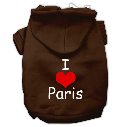 Pet Hoodie I Love Paris