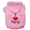 Pet Hoodie I Love Paris