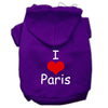 Pet Hoodie I Love Paris