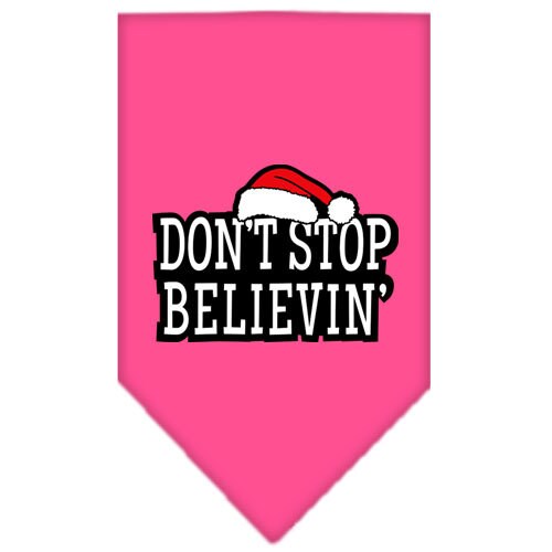 Christmas Pet and Dog Bandana Screen Printed, Don't Stop Believin'