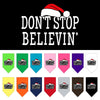 Christmas Pet and Dog Bandana Screen Printed, Don't Stop Believin'