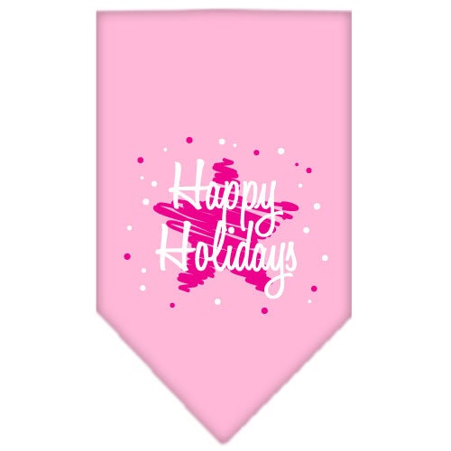 Christmas Pet and Dog Bandana Screen Printed, Scribble Happy Holidays
