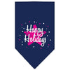 Christmas Pet and Dog Bandana Screen Printed, Scribble Happy Holidays