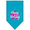 Christmas Pet and Dog Bandana Screen Printed, Scribble Happy Holidays