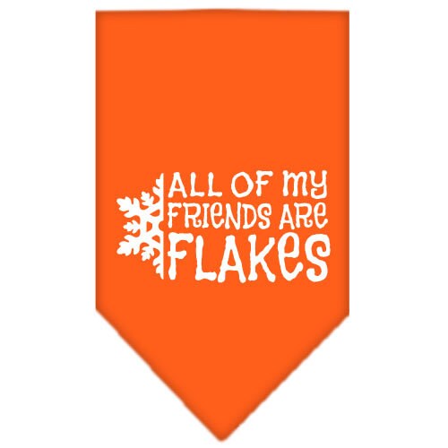 Christmas Pet and Dog Bandana Screen Printed, All Of My Friends Are Flakes