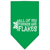Christmas Pet and Dog Bandana Screen Printed, All Of My Friends Are Flakes