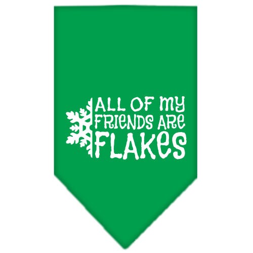 Christmas Pet and Dog Bandana Screen Printed, All Of My Friends Are Flakes