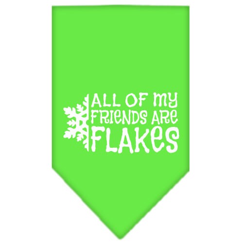 Christmas Pet and Dog Bandana Screen Printed, All Of My Friends Are Flakes
